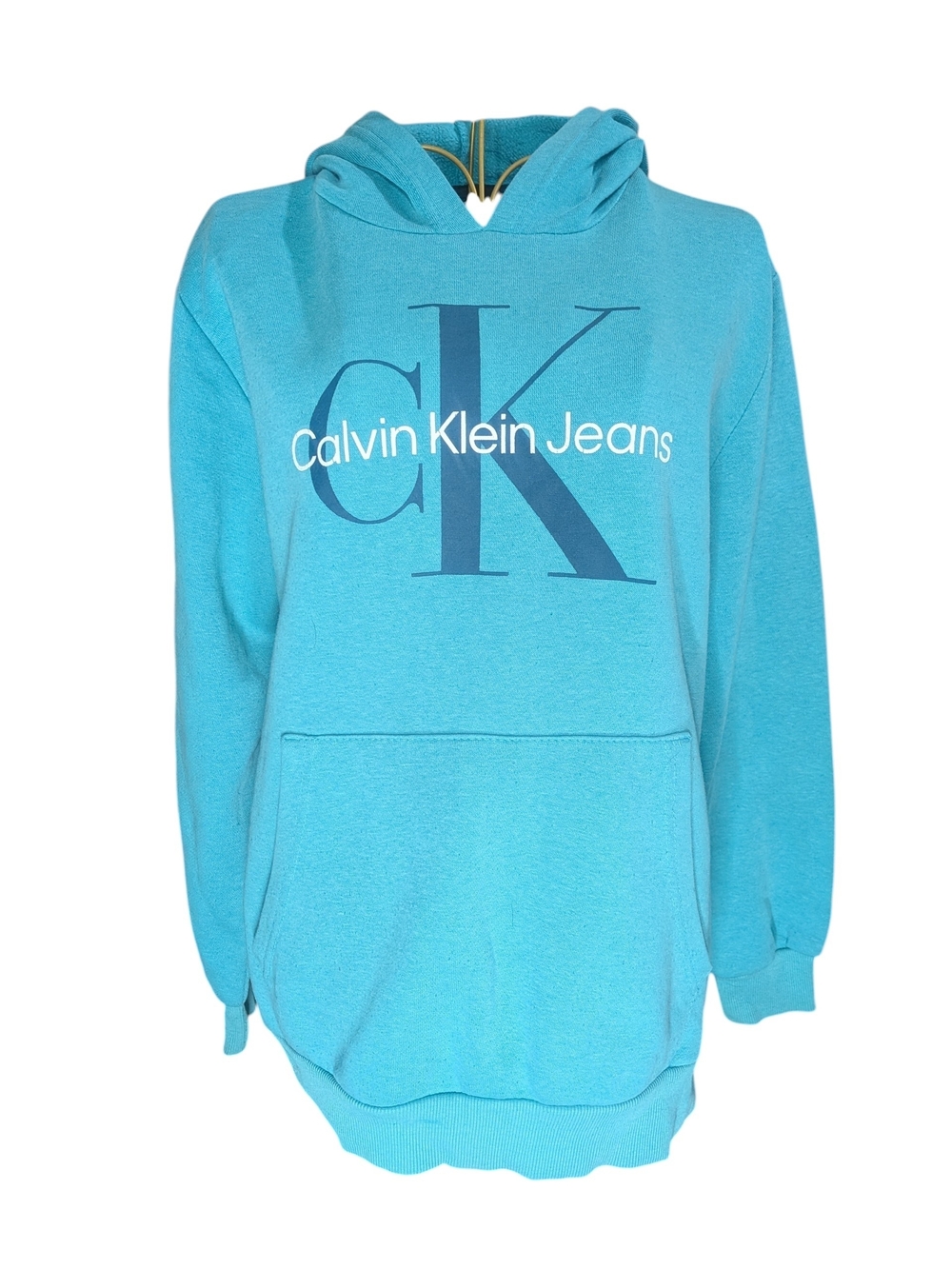 Calvin Klein Jeans Youth XL (18/20) Bright Blue cK Logo Pullover Hoodie